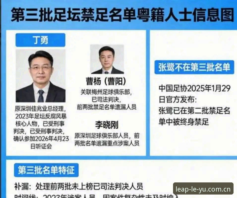 足协终身禁足与五年禁赛全面对比：丁勇、曹阳等17人永久告别足坛 vs 高寒等48人面临五年以下处罚